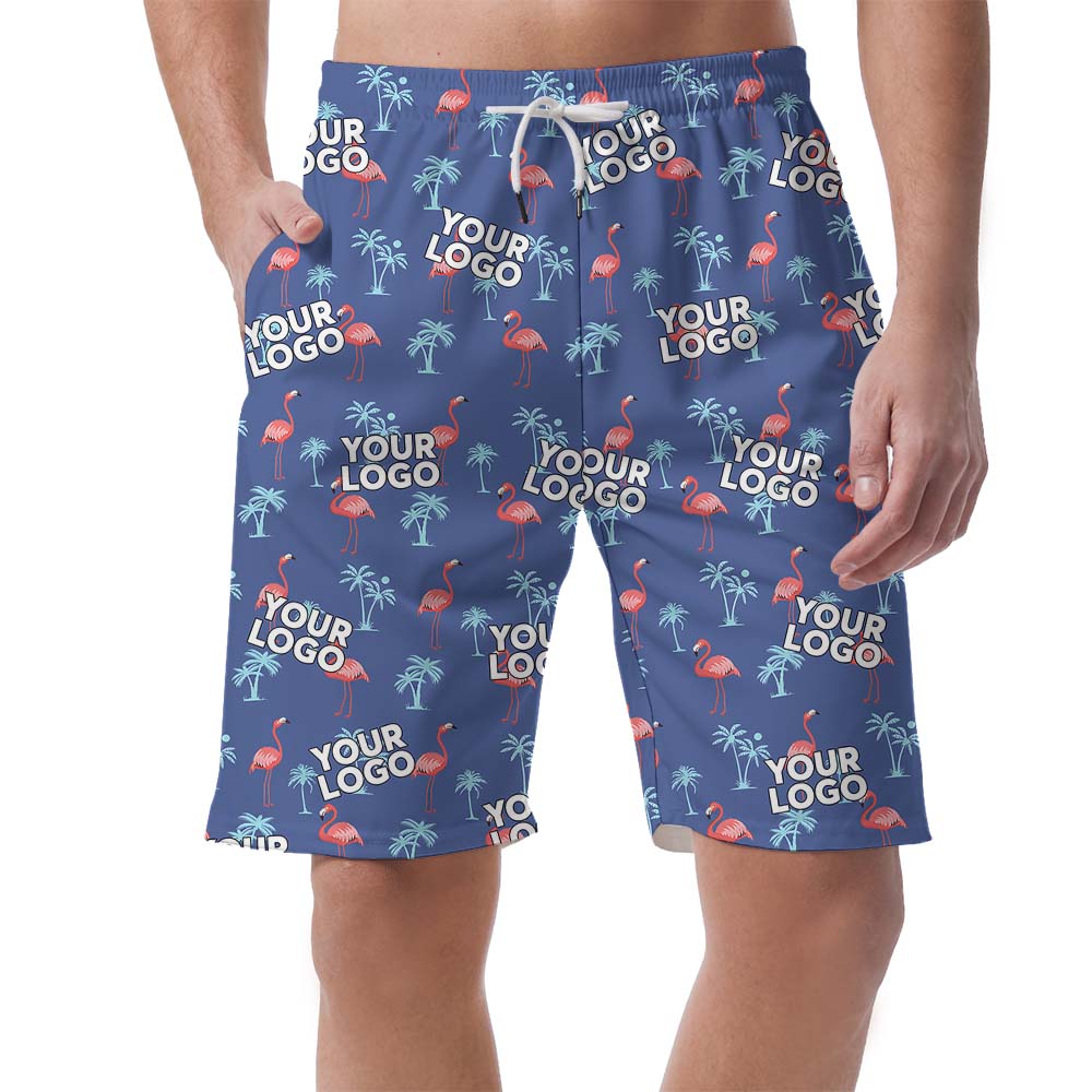 Customized Photo Flamingo Beach Hawaiian Shorts - variant image 1