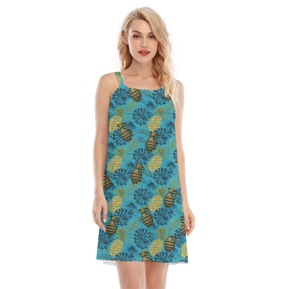 Bomb Print Hawaiian Matching Cami Dress - variant image 1