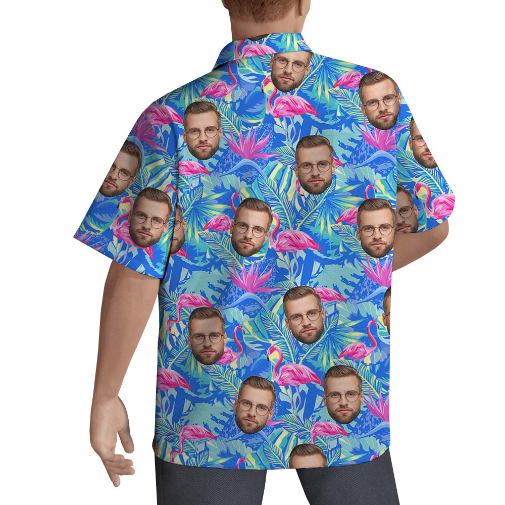 Custom Hawaiian Shirt with Flamingo and Faces