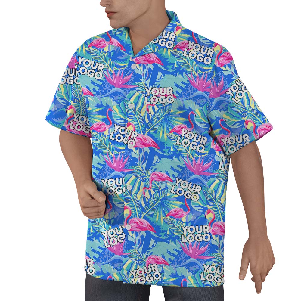 Flamingo Print with Face Custom Hawaiian Shirt
