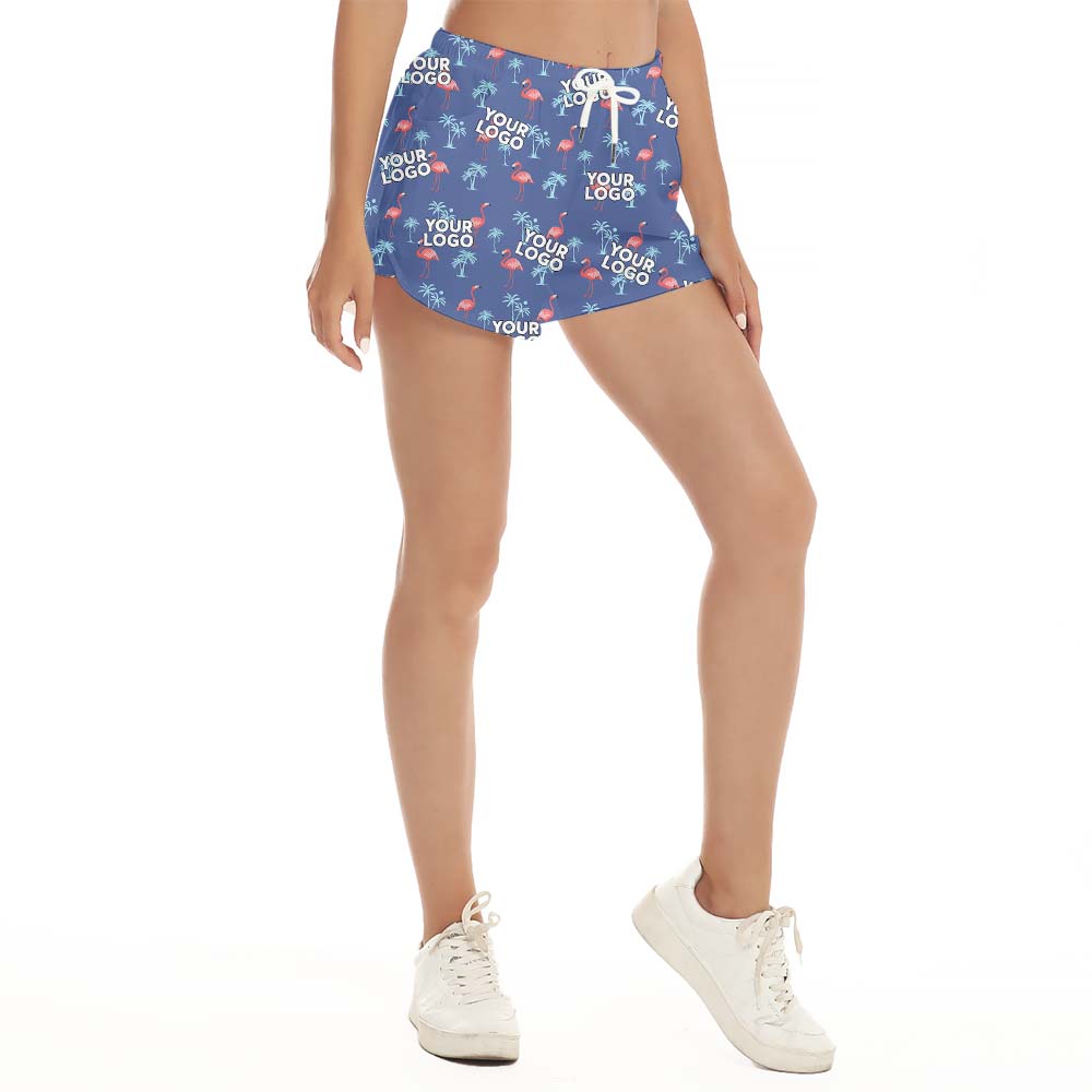Face Themed Flamingo Hawaiian Women's Shorts