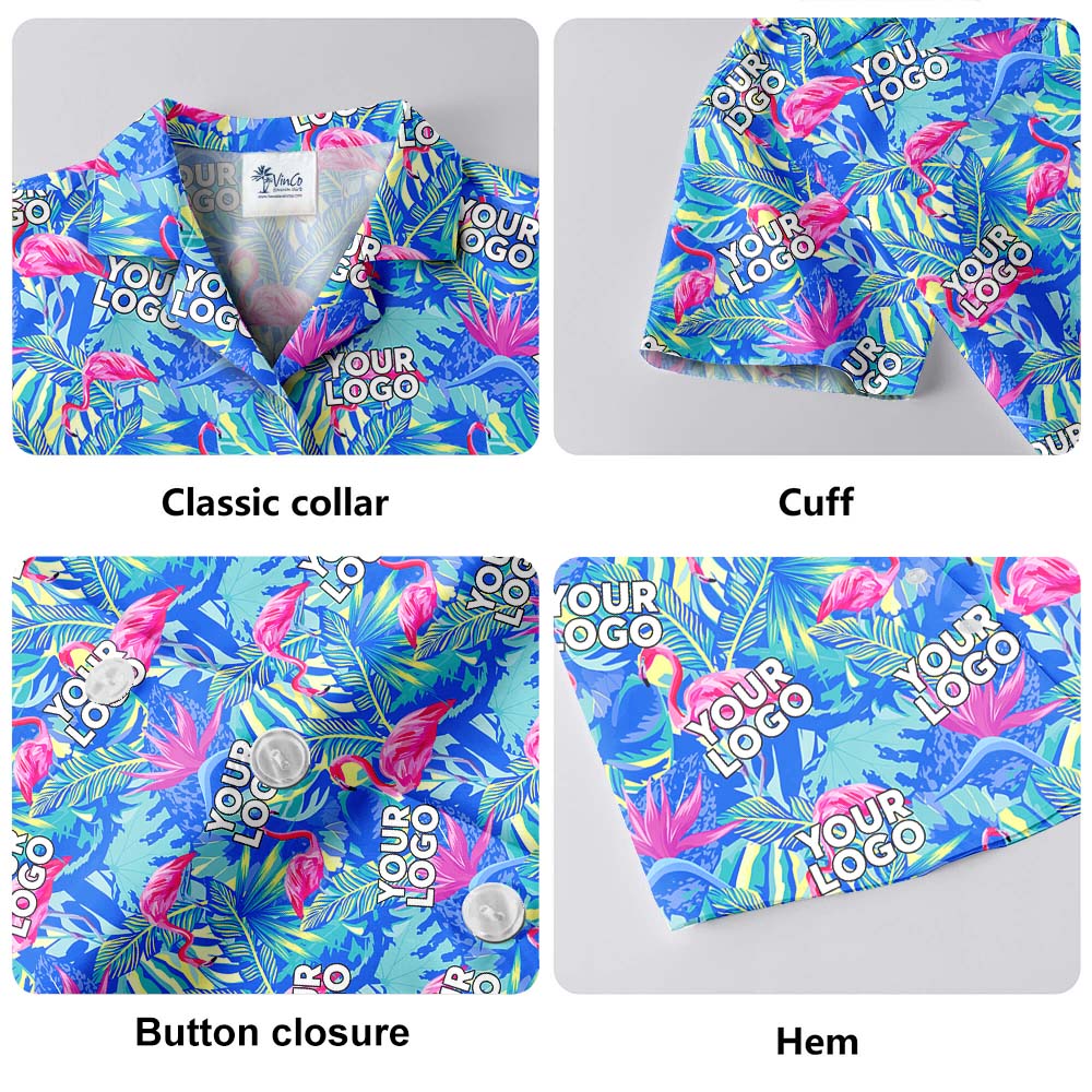 Flamingo Print with Face Custom Hawaiian Shirt