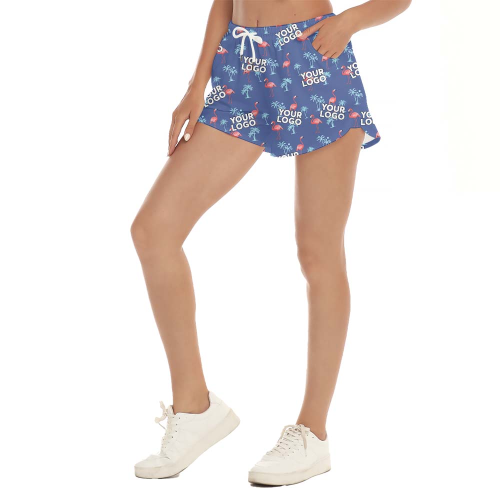 Face Themed Flamingo Hawaiian Women's Shorts