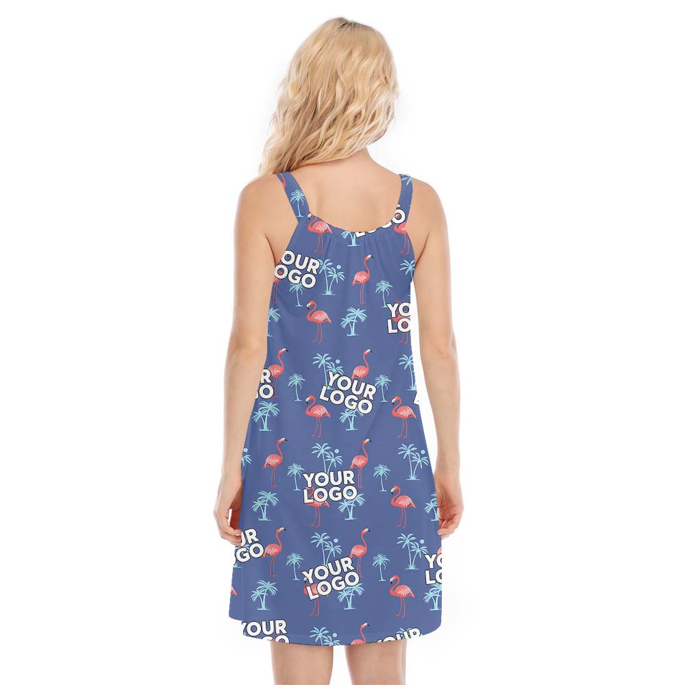 Customized Photo Flamingo Women's Cami Dress