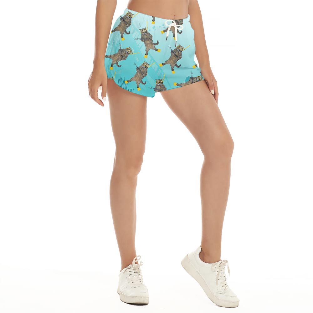 Matching Meow Loving Hawaiian Women Short