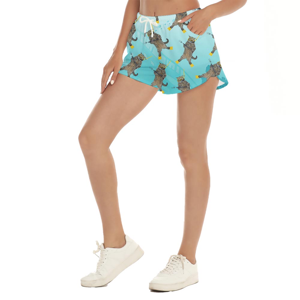 Matching Meow Loving Hawaiian Women Short