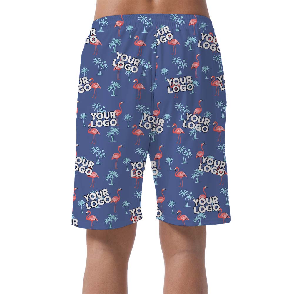 Customized Photo Flamingo Beach Hawaiian Shorts