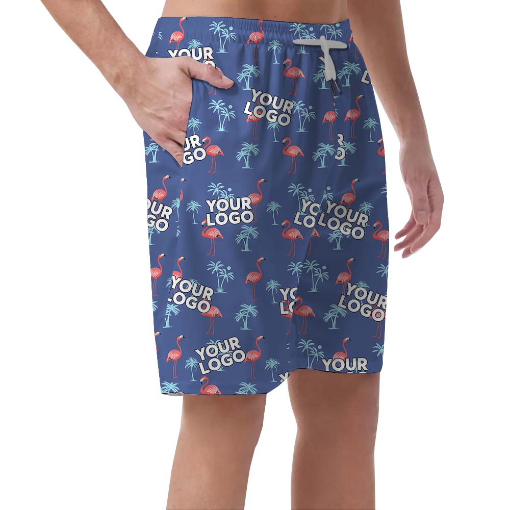 Customized Photo Flamingo Beach Hawaiian Shorts