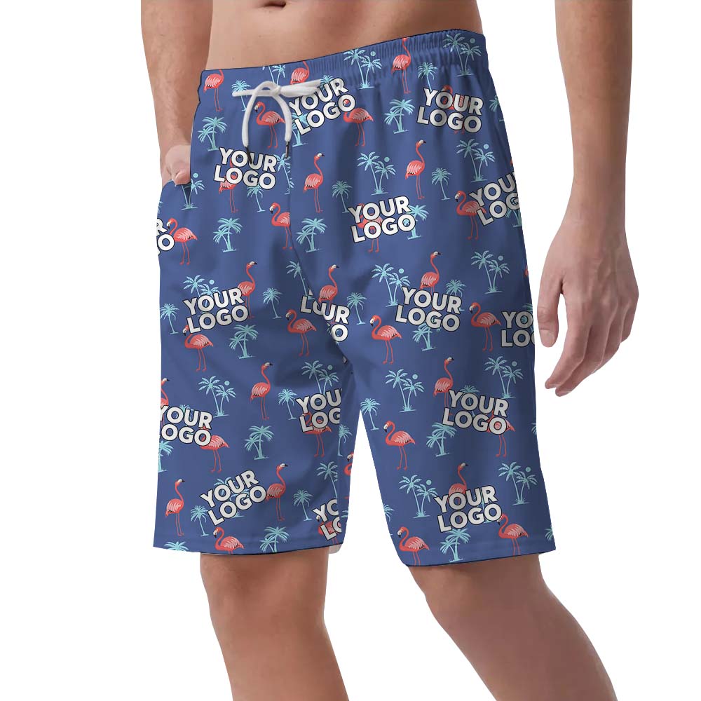 Customized Photo Flamingo Beach Hawaiian Shorts