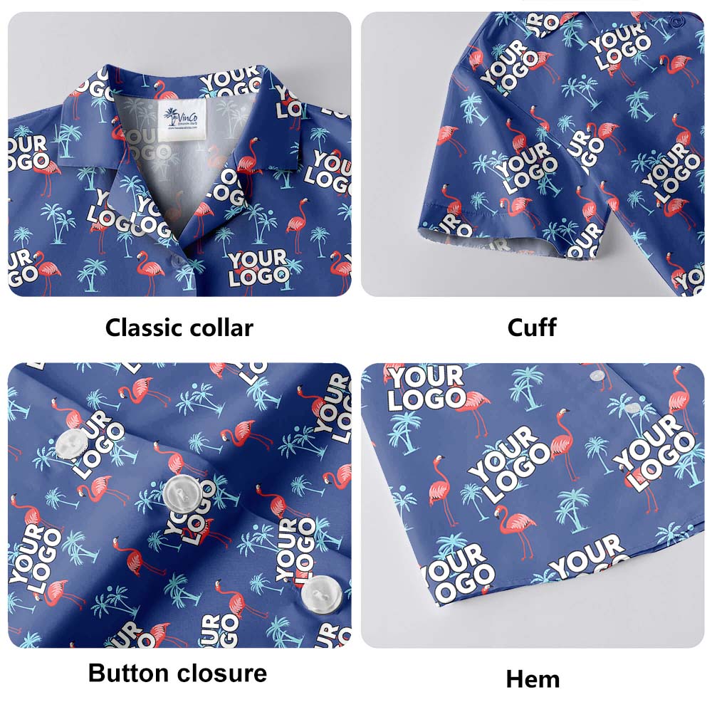 Custom Flamingo Hawaiian Shirt With Faces