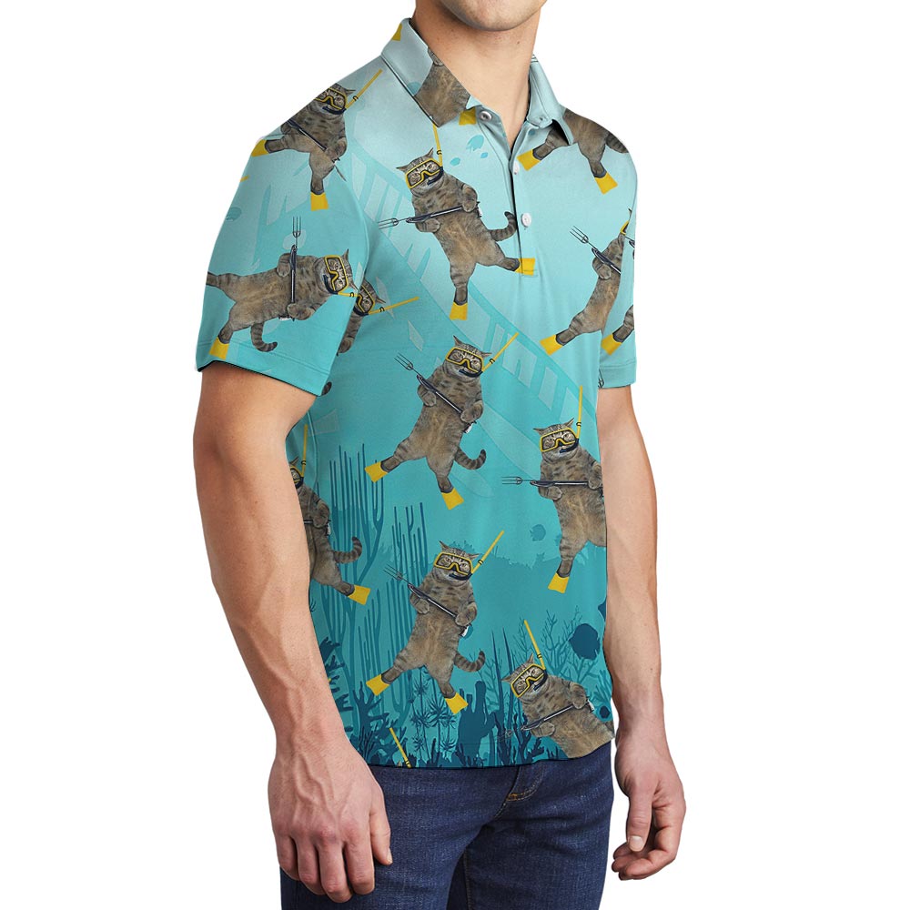 Meow Summer Hawaiian Polo Men