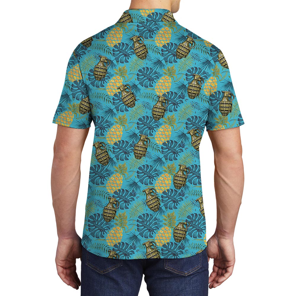 Pineapple Bomb Hawaiian Polo Men