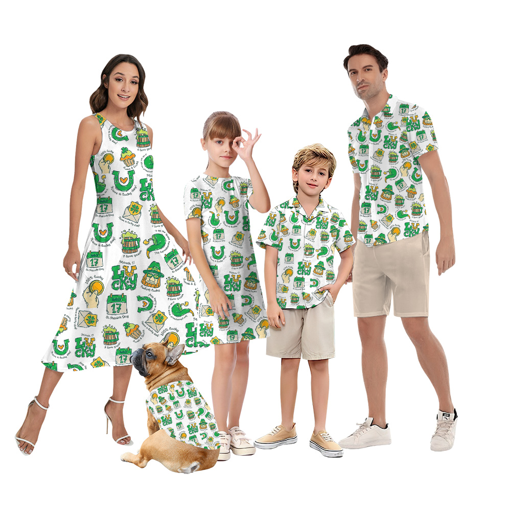 Lucky St Patrick Day Party Matching Family Outfits - variant image 1
