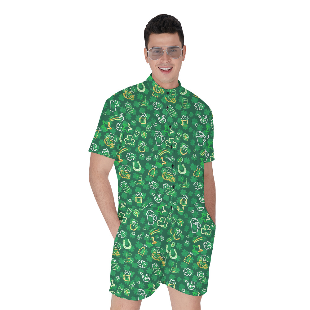 Keep Calm and Irish On Aloha Romper for Men - variant image 1
