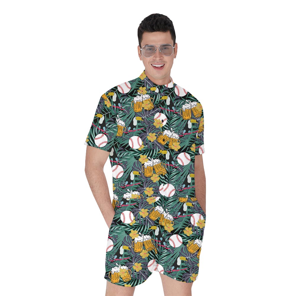 Hawaiian Men's Romper With Cheer Baseball - variant image 1
