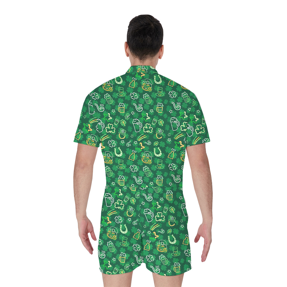 Keep Calm and Irish On Aloha Romper for Men