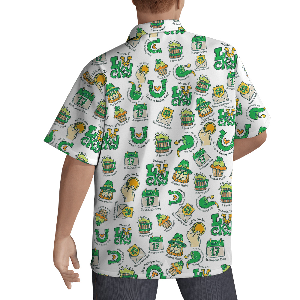 Lucky Luau March 17th Hawaiian Shirt for Men