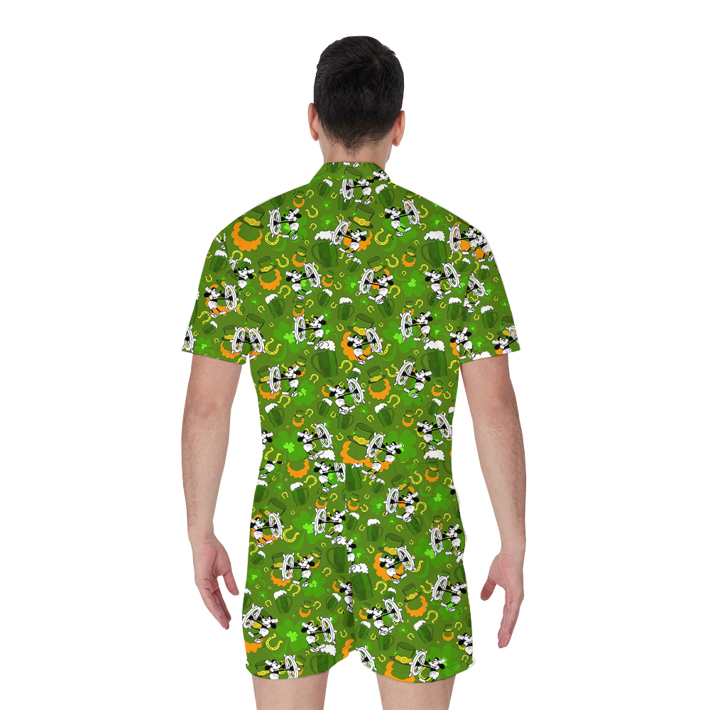 Mickey Steamboat St Paddys Aloha Romper for Men