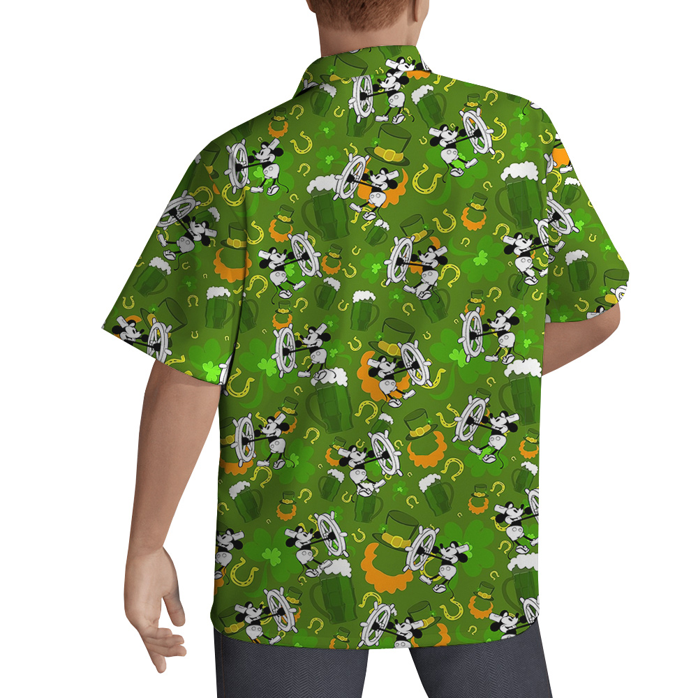 Mickey 1928 St. Paddy's Paradise Hawaiian Shirt for Men
