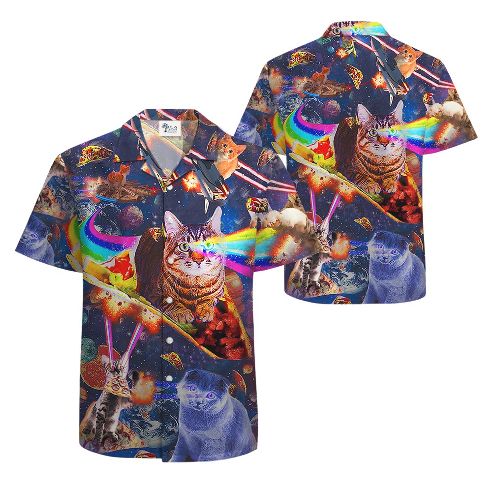 Cat In Universe Hawaiian Shirt Men