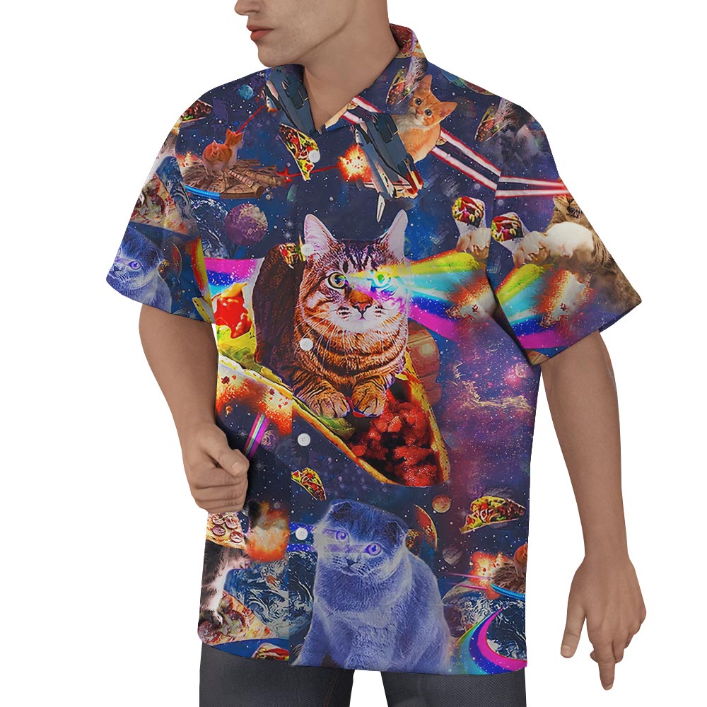 Cat In Universe Hawaiian Shirt Men