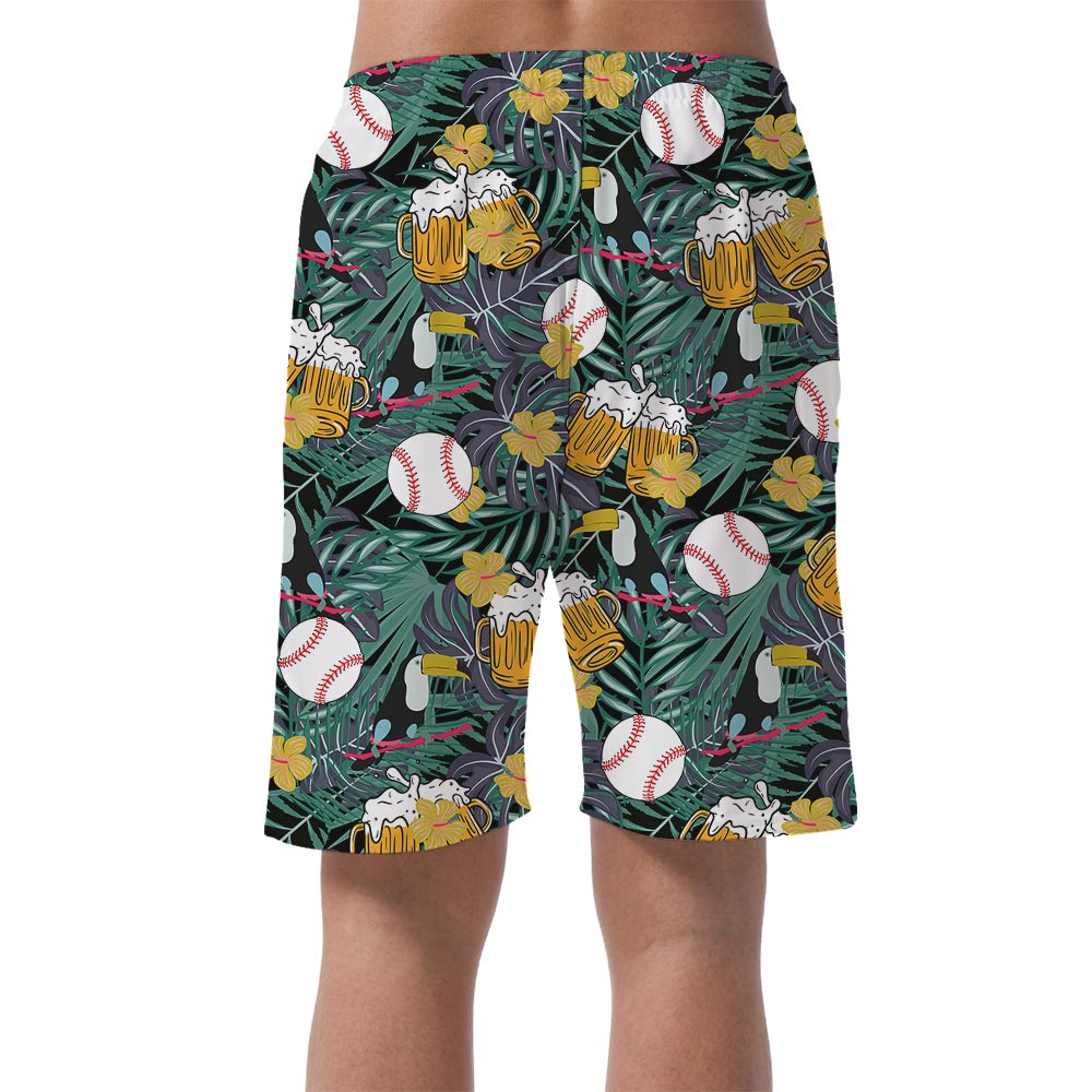 Hawaiian Shorts Men For Baseball Lover Cheer
