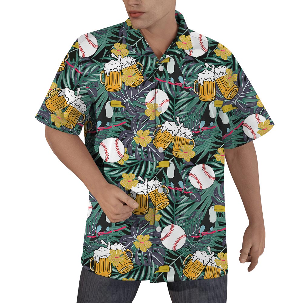 Cheer Baseball Lover Hawaiian Shirt Men - variant image 1