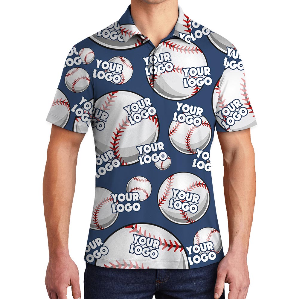 Personalized Own Logo Hawaiian Baseball Polo Men - variant image 1