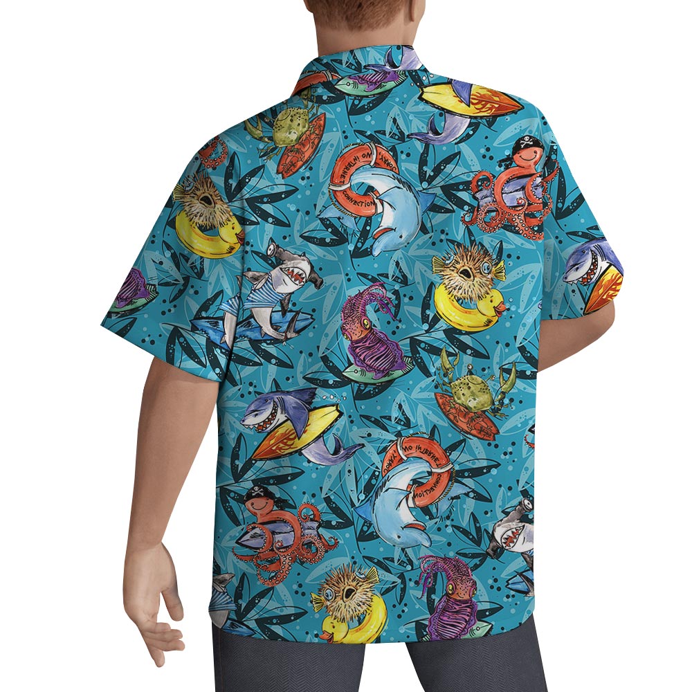 Ocean Life Matching Hawaiian Shirt Men