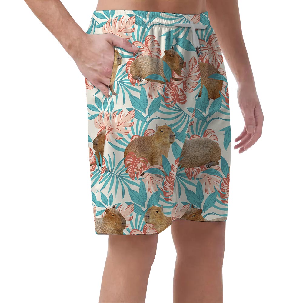 Capybara Beach Hawaiian Shorts Men