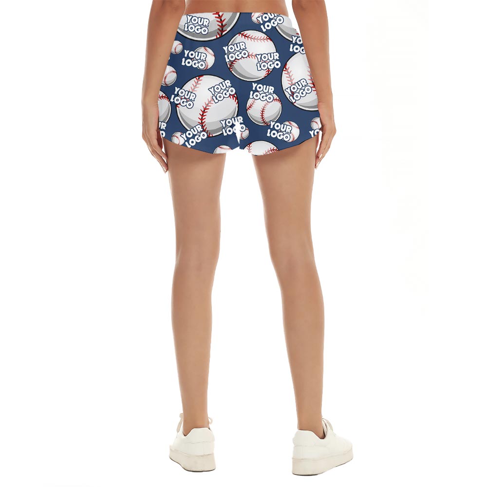 Baseball Custom Logo Hawaiian Shorts Women