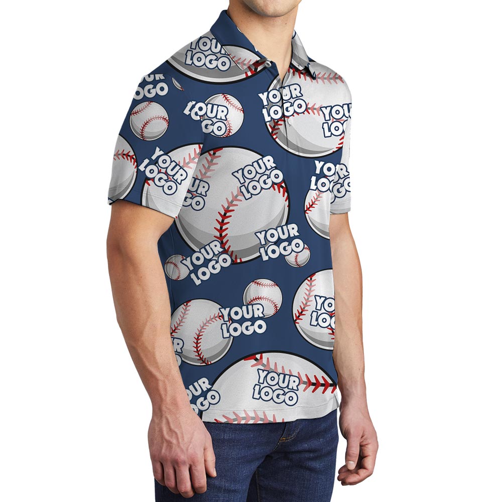 Personalized Own Logo Hawaiian Baseball Polo Men