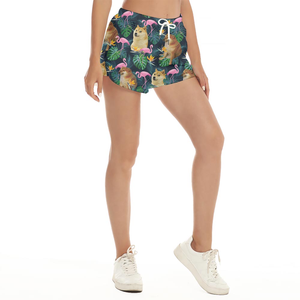 Doge Meme Hawaiian Shorts Women