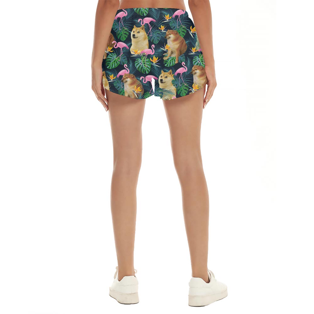Doge Meme Hawaiian Shorts Women