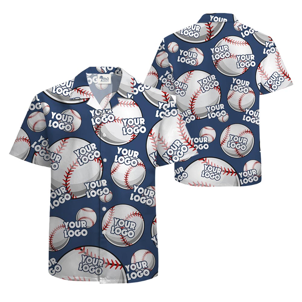 Custom Logo Baseball Hawaiian Shirts Men