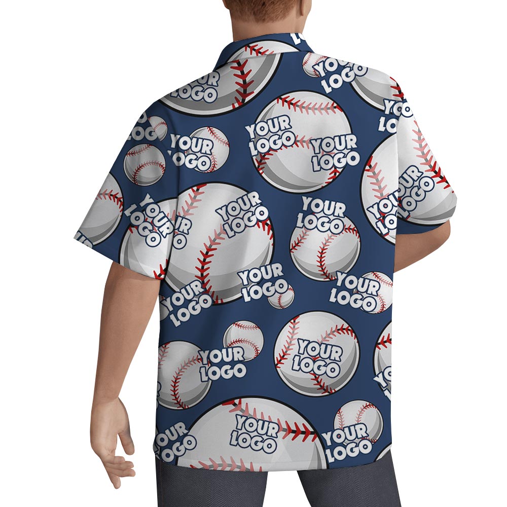 Custom Logo Baseball Hawaiian Shirts Men