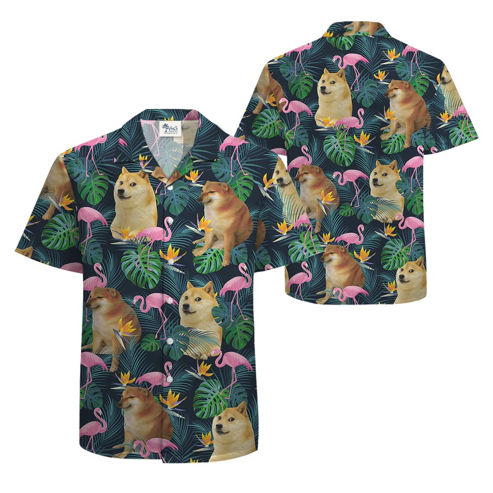 Doge Meme Tropical Hawaiian Shirt Men