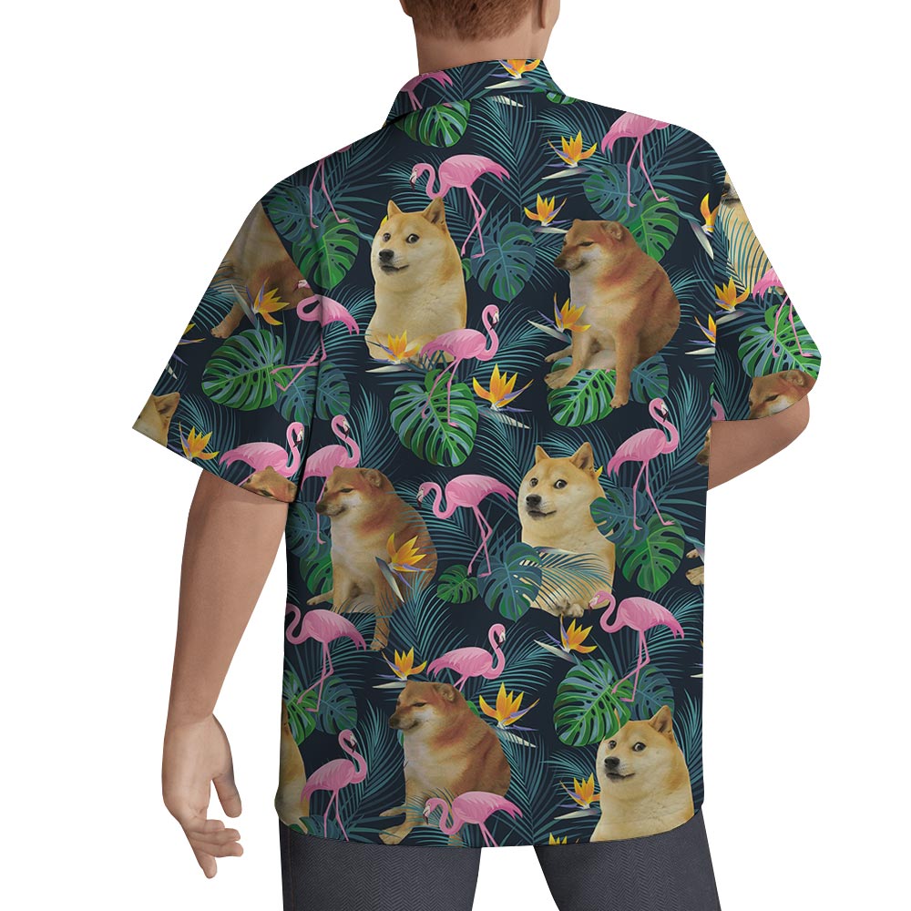 Doge Meme Tropical Hawaiian Shirt Men