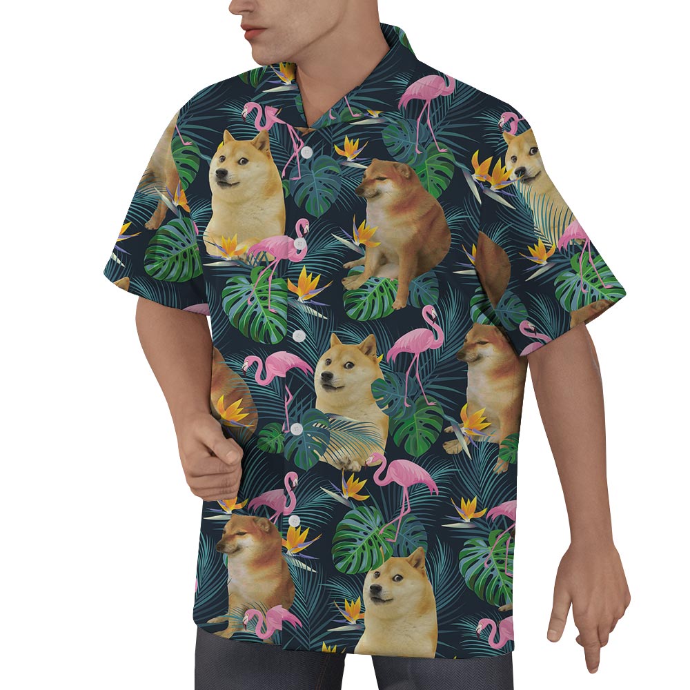 Doge Meme Tropical Hawaiian Shirt Men