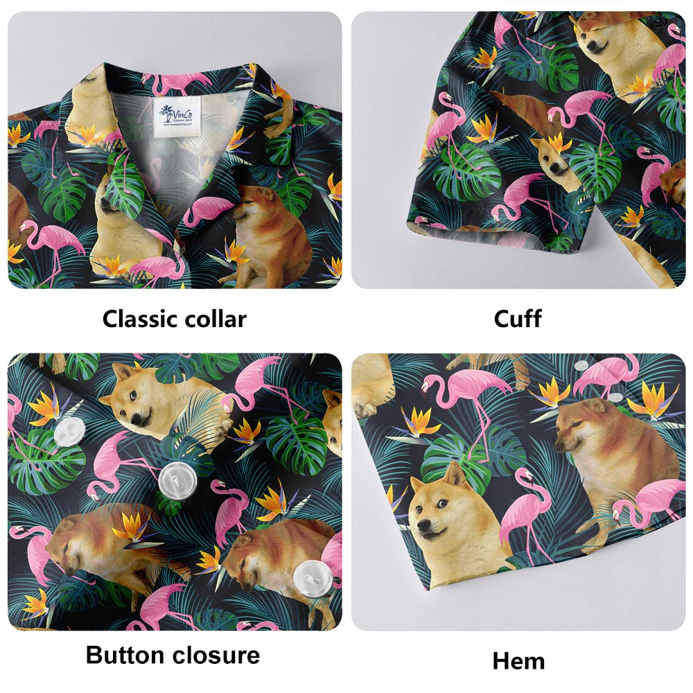 Doge Meme Tropical Hawaiian Shirt Men