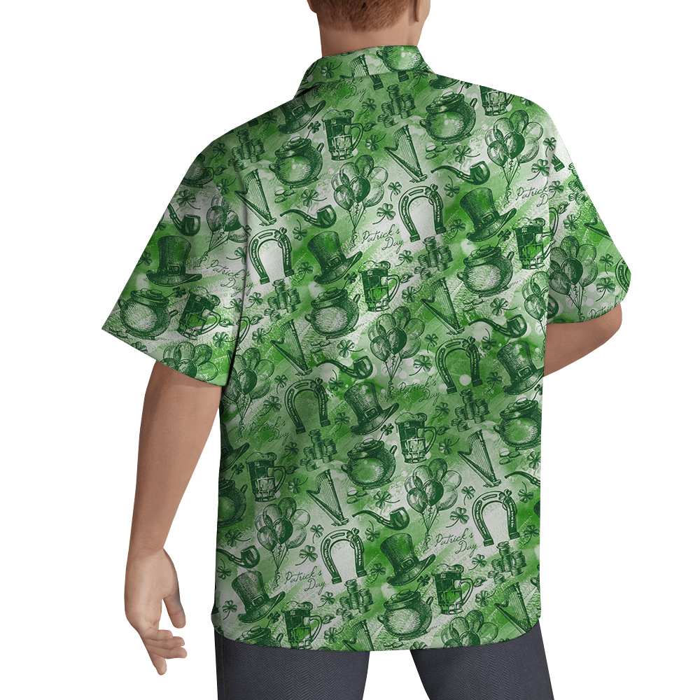 Lucky Shamrock Paradise Hawaiian Shirt for Men