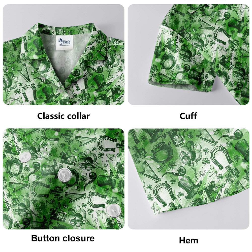 Lucky Shamrock Paradise Hawaiian Shirt for Men