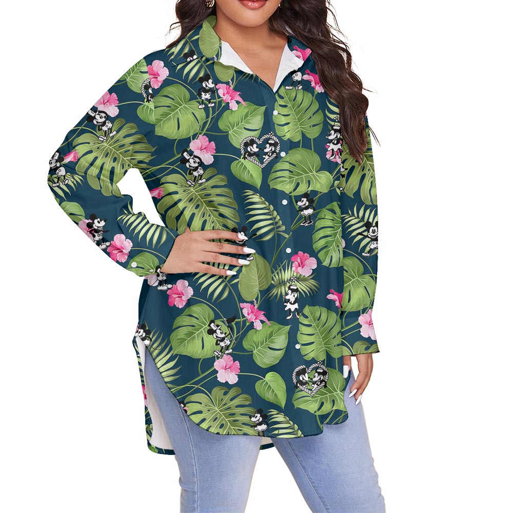 Mickey Minnie Plus Size Women's Hawaii Shirt Steamboat Willie - variant image 1