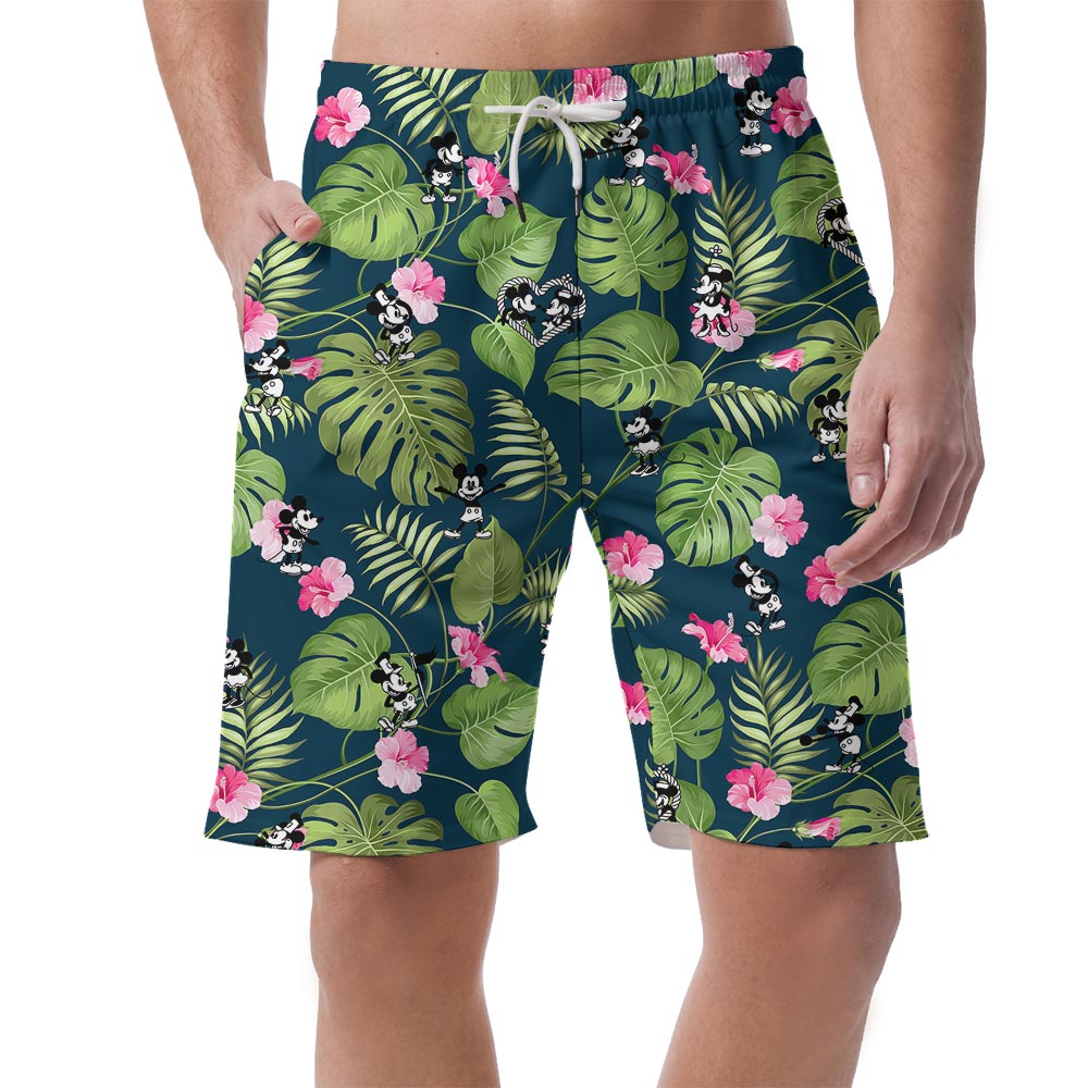 Mickey Minnie Steamboat Willie Men's Beach Shorts - variant image 1
