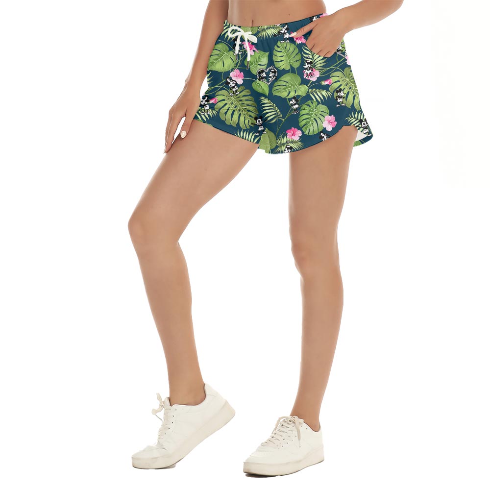 Mickey Minnie Steamboat Willie Summer Beach Shorts For Women