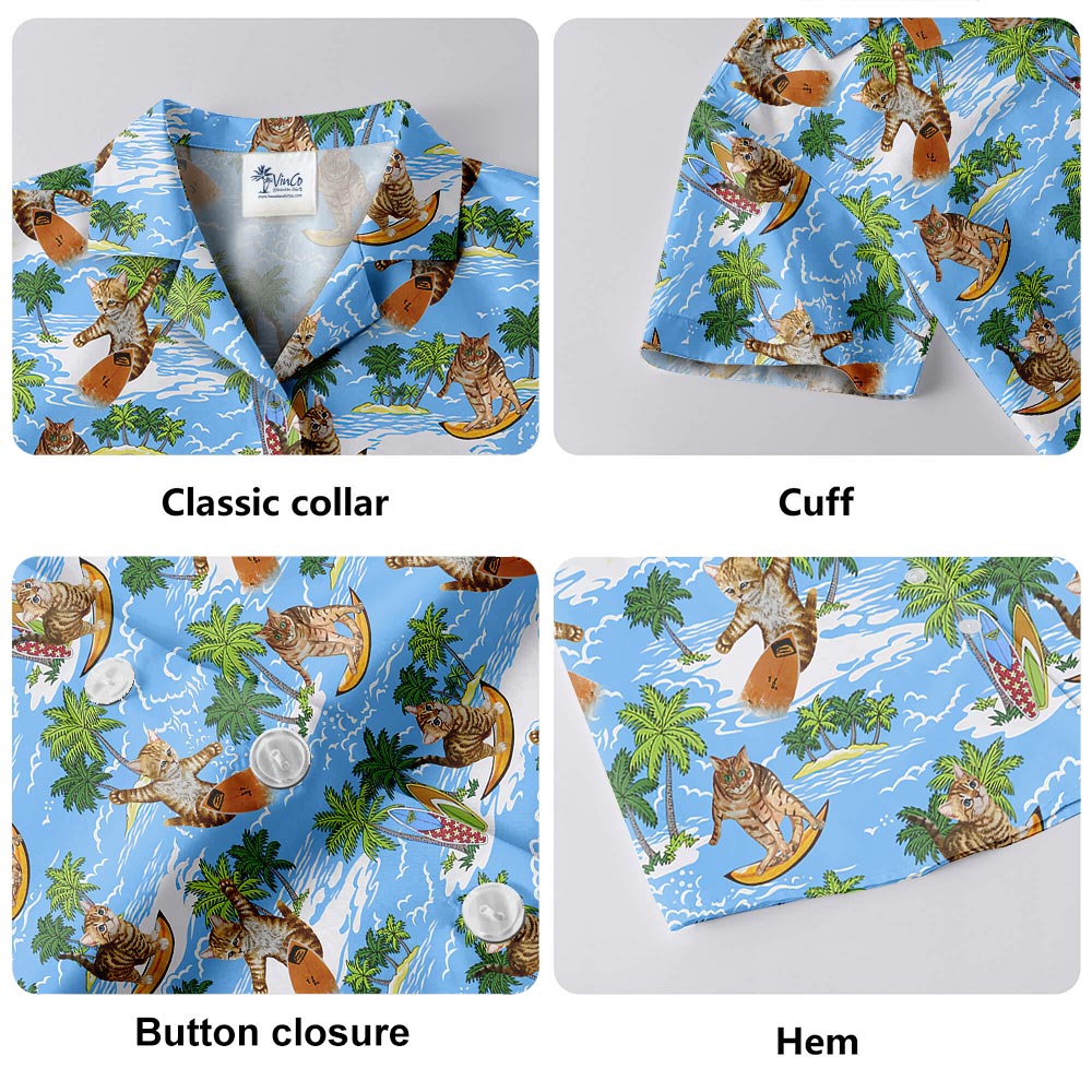 Funny Meow Loving Hawaiian Shirt Men