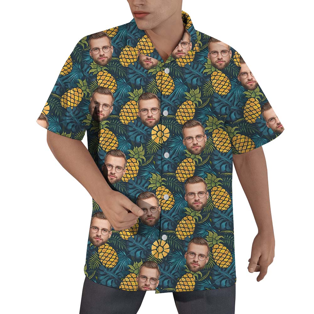 Multi-Face Custom Pineapple Hawaiian Shirt - variant image 1