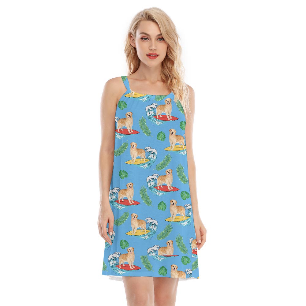 Women's Hawaiian Cami Dress For Dog Lover - variant image 1