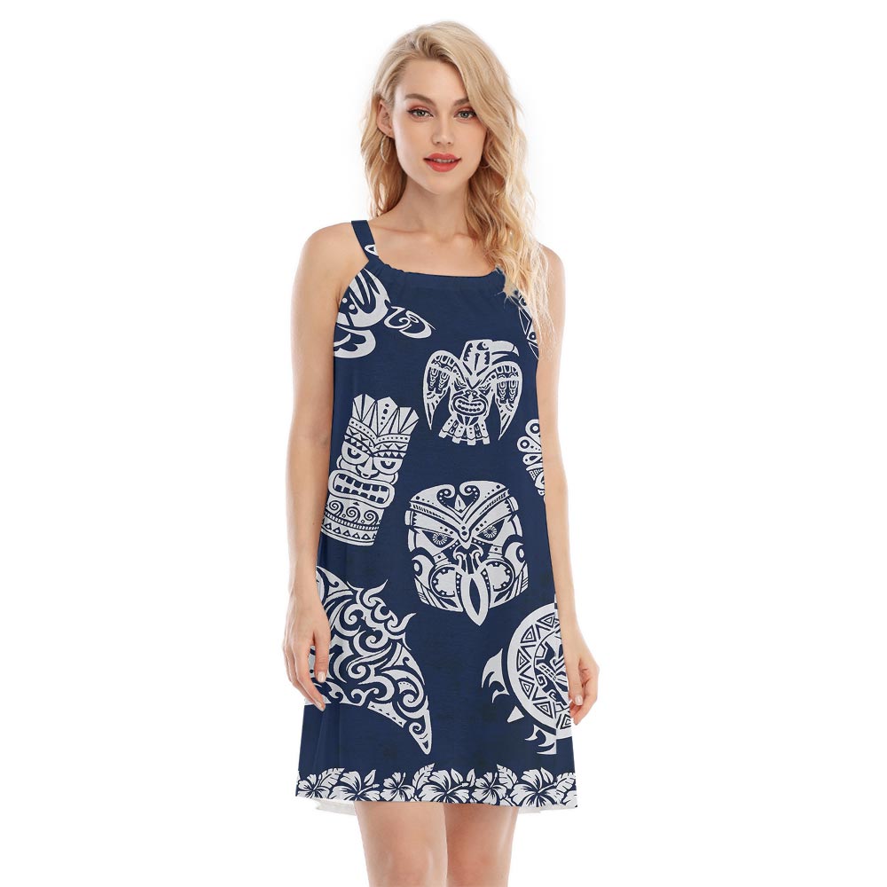 Tiki Print Women's Hawaiian Cami Dress - variant image 1
