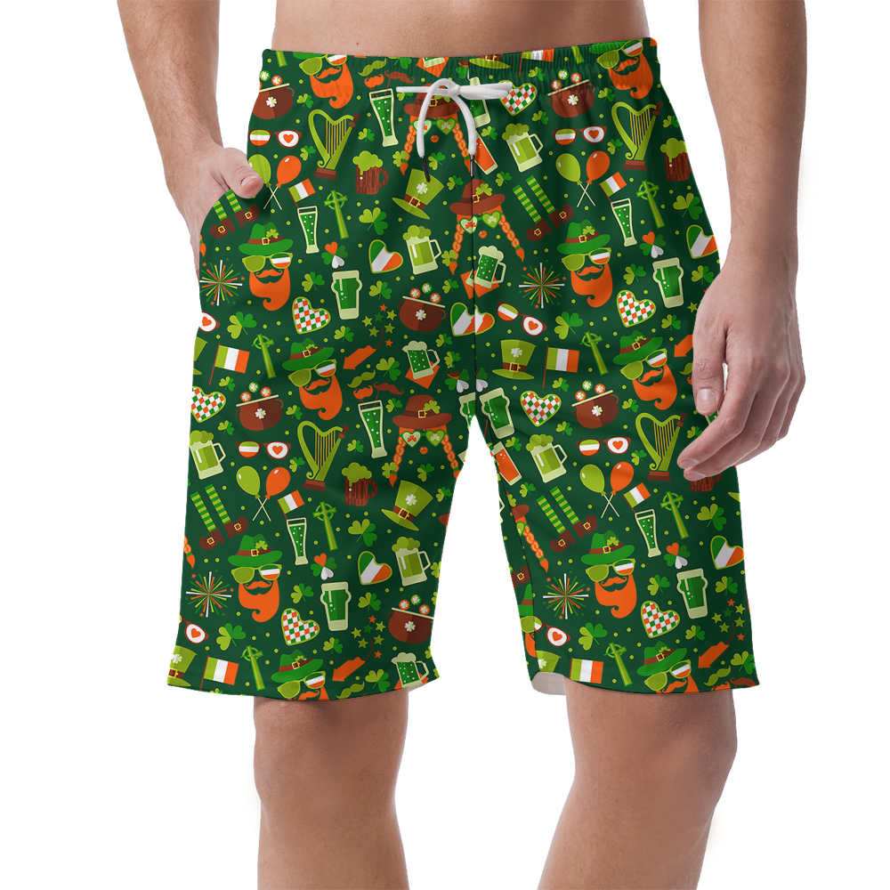 Kiss me Im Irish Paddys Day Hawaiian Men Short - variant image 1